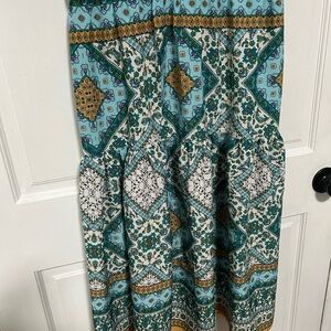 Bohemian Blue and Gold Skirt